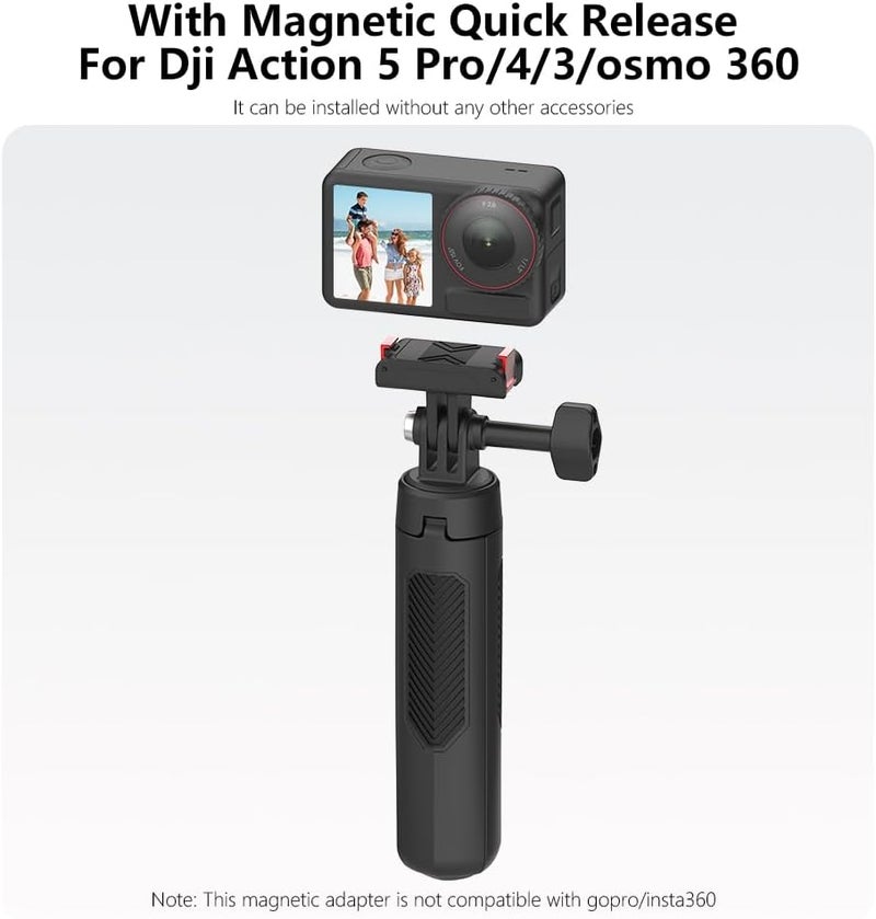 NEOSOU 40cm/15.75" Selfie Stick Tripod Stand with Magnetic Mount for DJI Action 5 Pro 4 3 Osmo 360, Mini Extension Rod Handle Grip for GoPro Ace Pro 2 X5 X4 X3 GO 3S Ultra Nano Action 6 Pocket 3 - Image 2